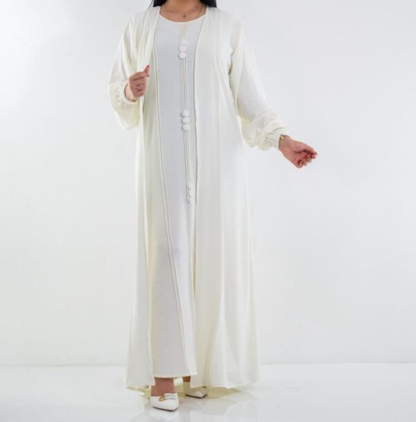 Abaya Hafssa - Blanc