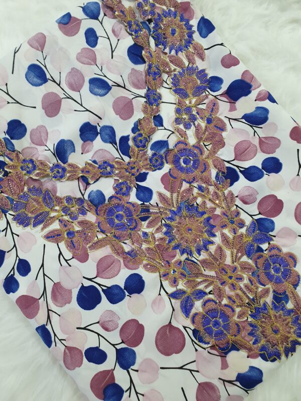Mekhwar Lilas/Bleu - Coupon de tissu – Image 2